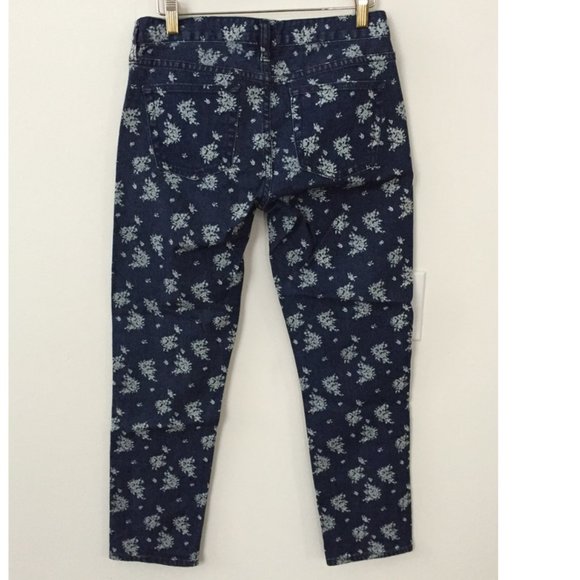 J. Crew Cropped Matchstick Jean in Indigo Floral - Picture 3 of 10
